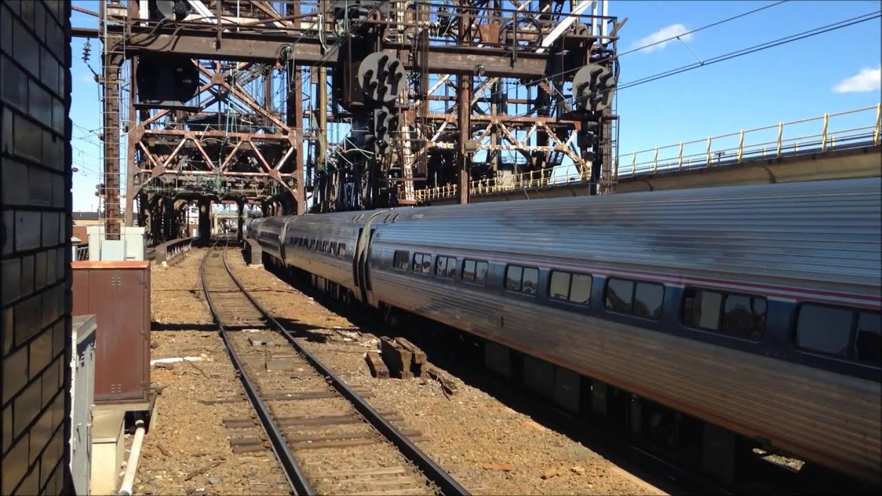 Amtrak and New Jersey Transit Trains at Newark Penn Station
