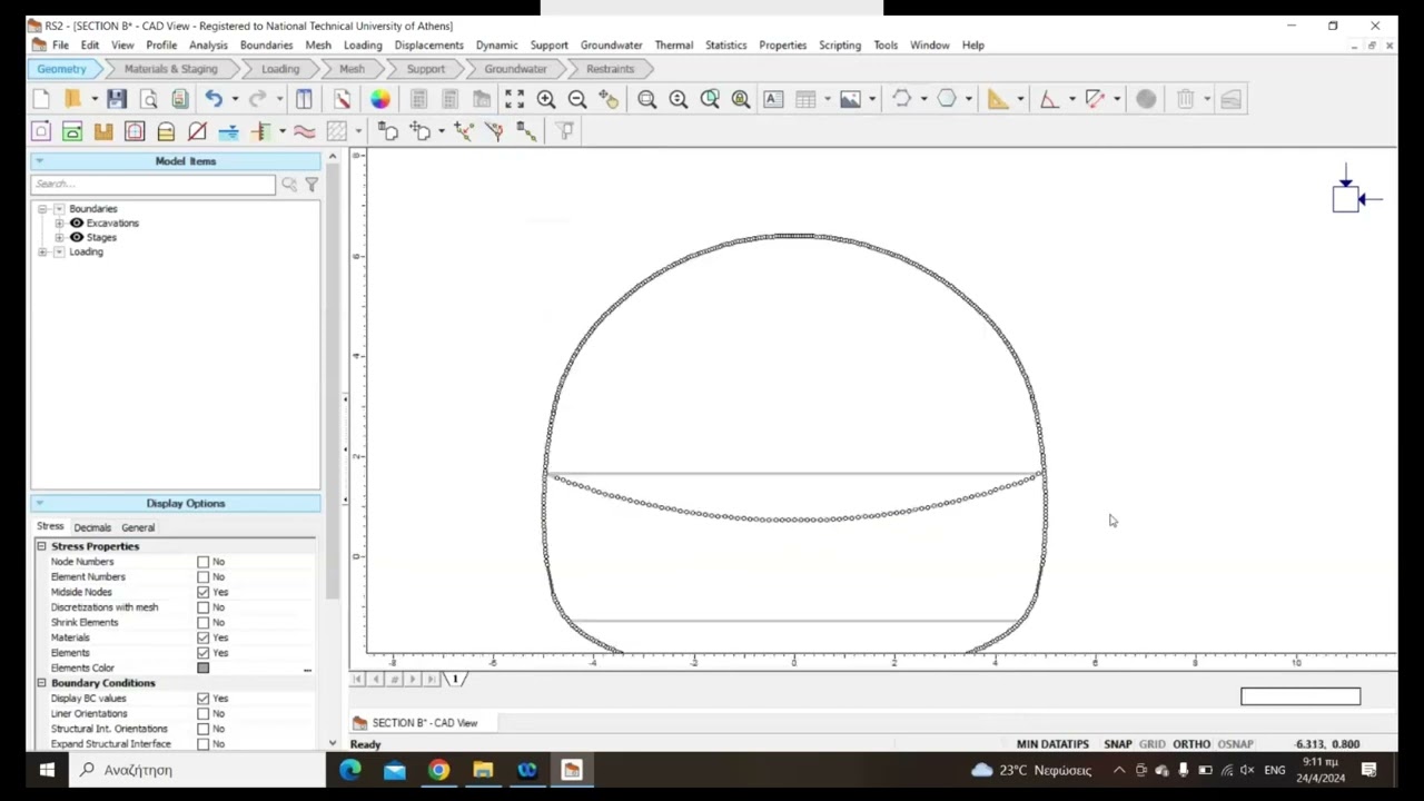 Rocscience RS2 software - Simulation of Deep Tunnel Excavation - Part 1/2