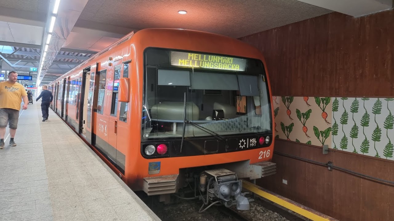 Helsinki metro M200-train ride on line M2 (Myllypuro-Kontula)