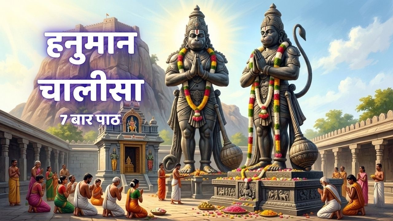 HanumanChalisa 7 Bar Paath | Namakkal anjaneyar temple | हनुमान चालीसा  \ Bajrangbaan