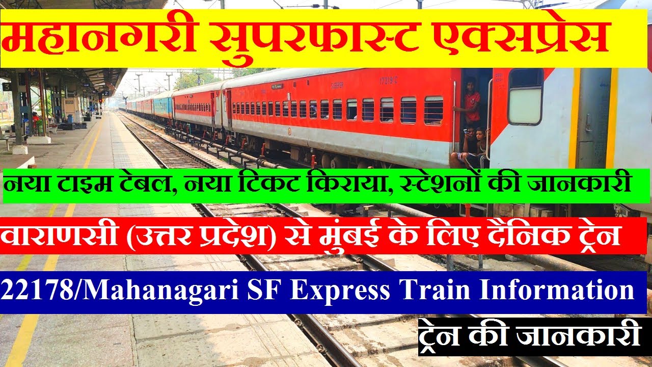 महानगरी सुपरफास्ट एक्सप्रेस | Train Information | Varanasi to mumbai train | Mahanagari SF Express