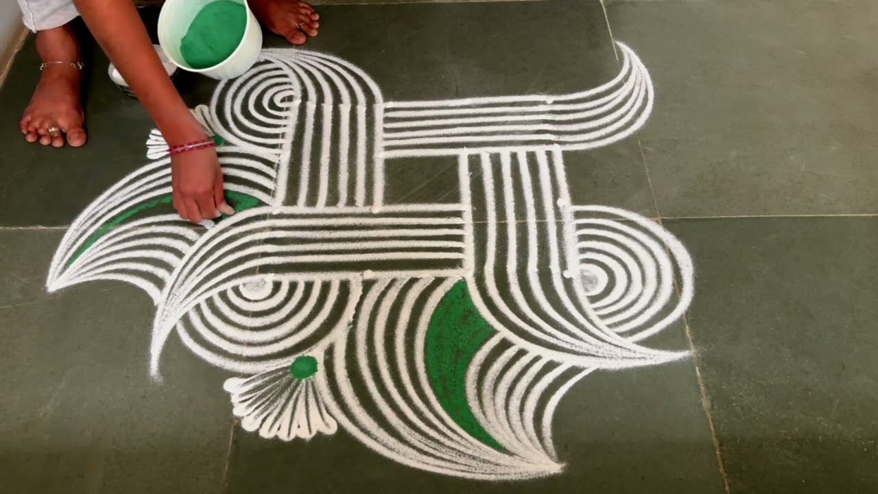 Easy shivaratri kolam designs| Simple muggulu designs| easy rangoli designs| Beginners kolam