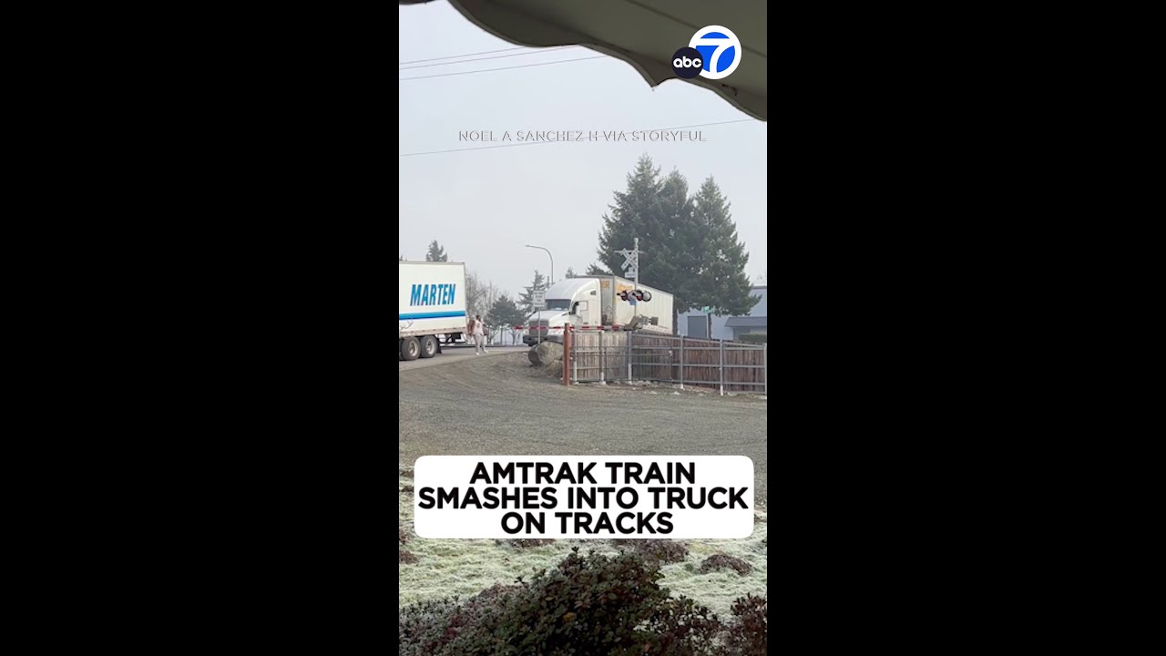 Amtrak train smashes into semi-truck