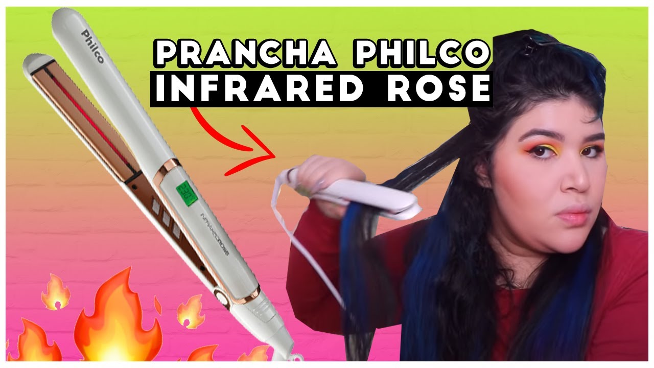 🔥 Chapinha PHILCO INFRARED ROSE prancha cerâmica com infravermelho