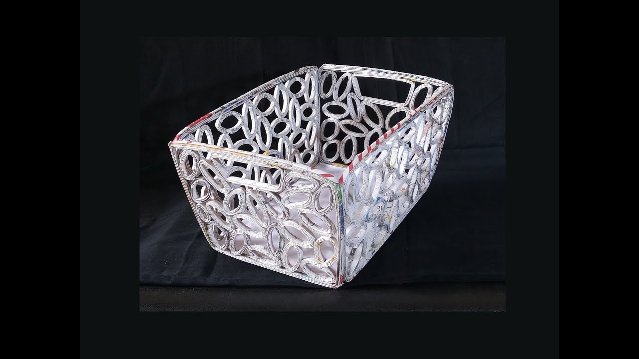 How To Make Basket From Newspaper | Best Out Of Waste | DIY Basket Making | Newspaper Craft