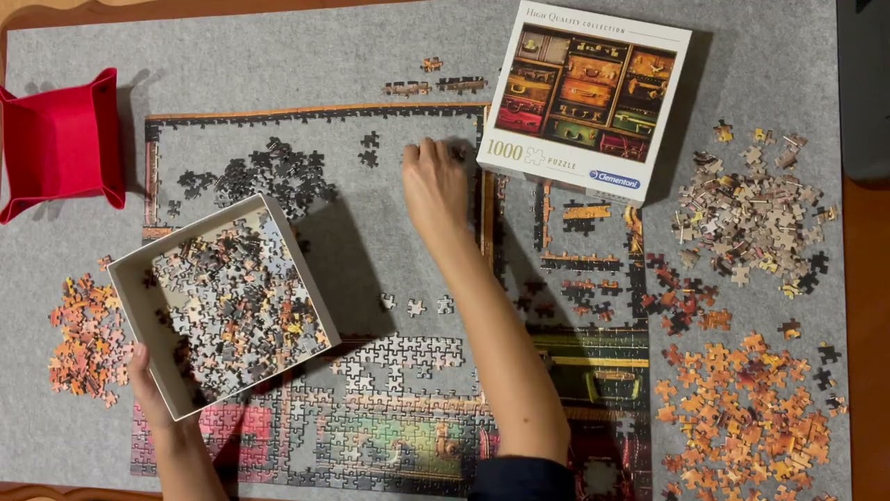 靜靜做自己｜Puzzle With Me｜Clementoni 復古行李箱【第4部｜一小時沈浸式拼拼圖】