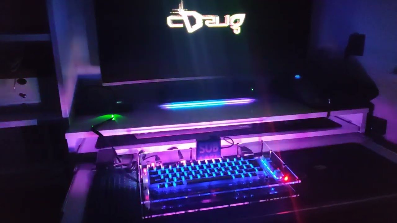 ATARI 800XL + CUSTOM WLED Sound Reactive Transparent Case CDRUG demo