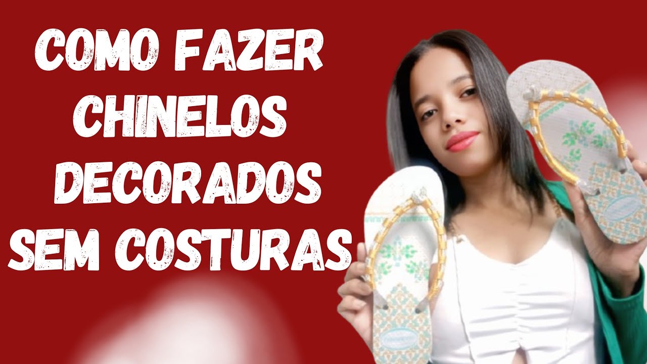 Como customizar chinelos sem costura. Decorando chinelos com strass, como personalizar chinelos