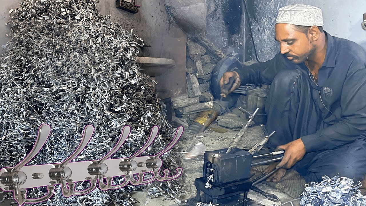 Stainless steel wall hanger manufacturing for clothes || How to Make Wall Hangers at Factory