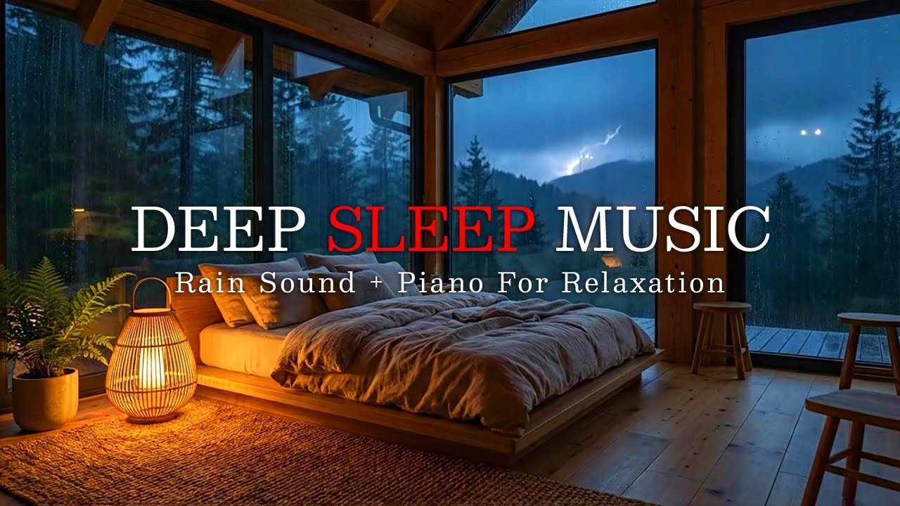 Soft Piano Music with Rain Sounds 🌙 | Sleep Fast, Relax & Focus