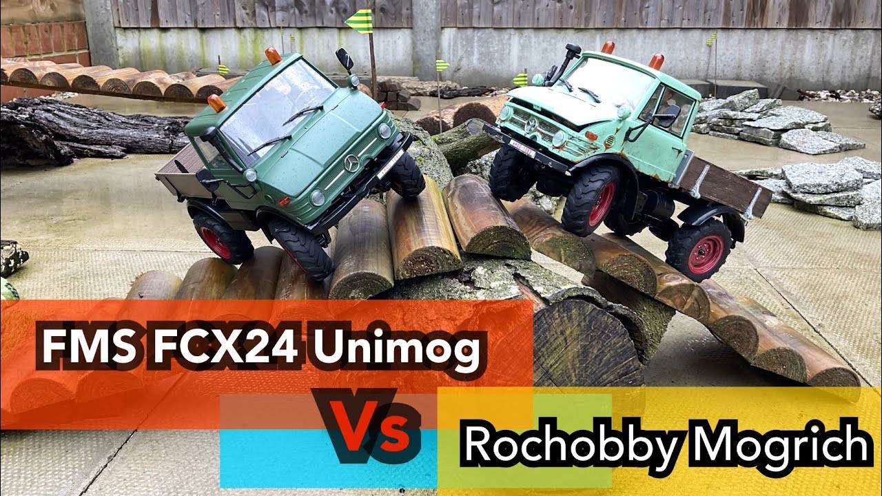 FMS FCX24 Unimog Vs Rochobby Mogrich - Can the Older Mogrich Keep Up? #fms #rc #rccrawler