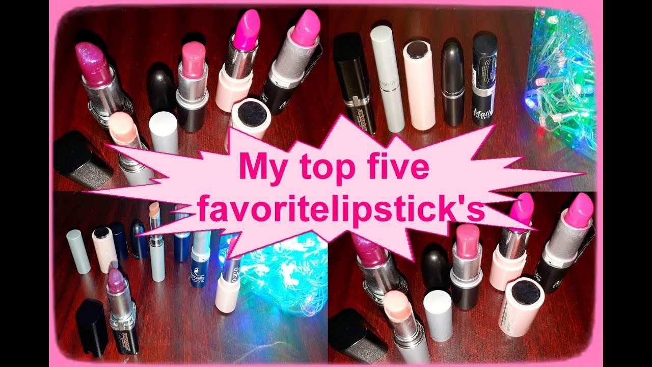 my top 5 favorite lipstick collection and review(mac lipstick plumful and much more).