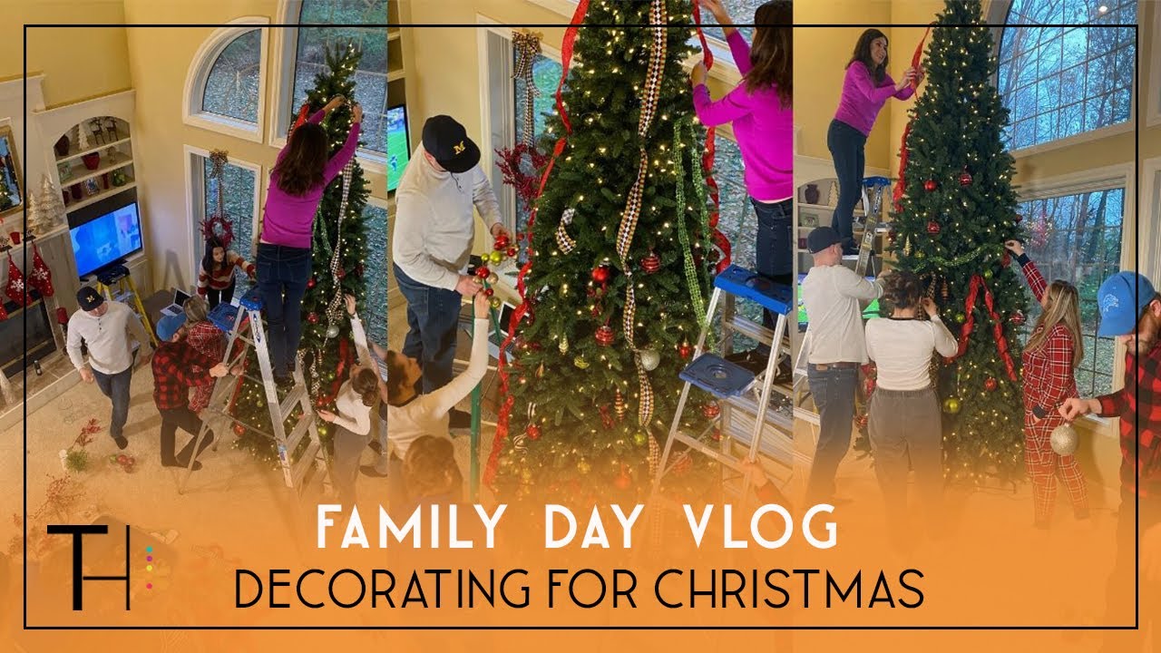 Family Dinner and Christmas Decorating | Family Vlog