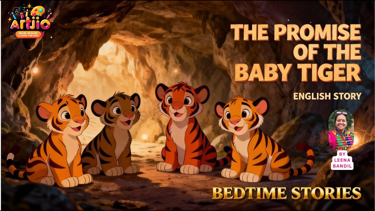 "THE PROMISE OF THE BABY TIGER"- Bed Time Story in ENGLISH | By Leena Bandil | DISNEY STYLED |Artjio
