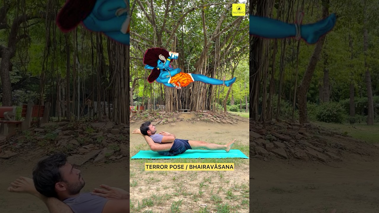Yoga pose inspired by shiva Hindu god #shorts #viral #shiva #bholenath #mahadev