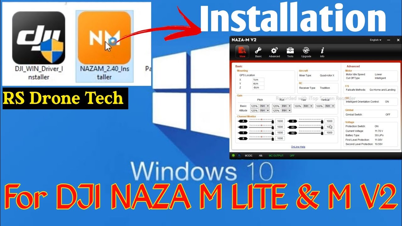 DJI NAZA M V2 Software download and Installation In windows 10