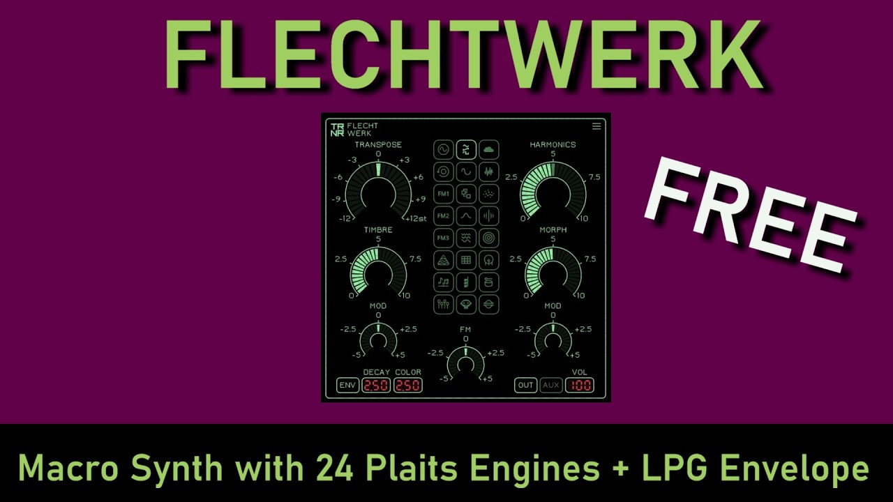 Flechtwerk: Free Macro Synth with 24 Plaits Engines + LPG Envelope