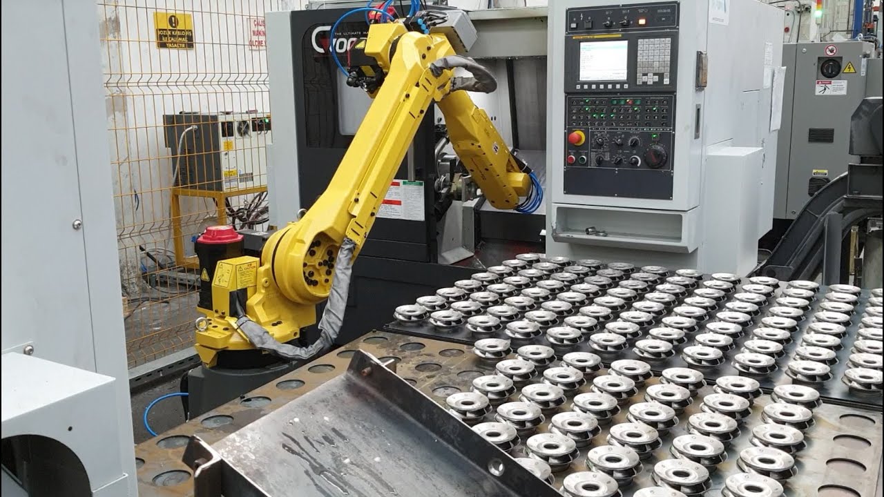 Robotlu Cnc Torna Tezgahı Besleme Uygulaması | Robotic Cnc Lathe Tending Application