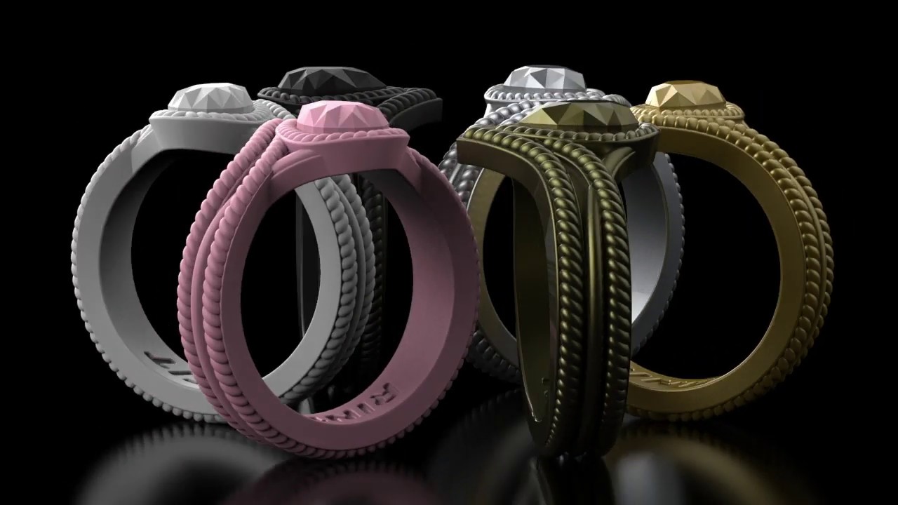 SILICONE WEDDING RING set New design by Rinfit