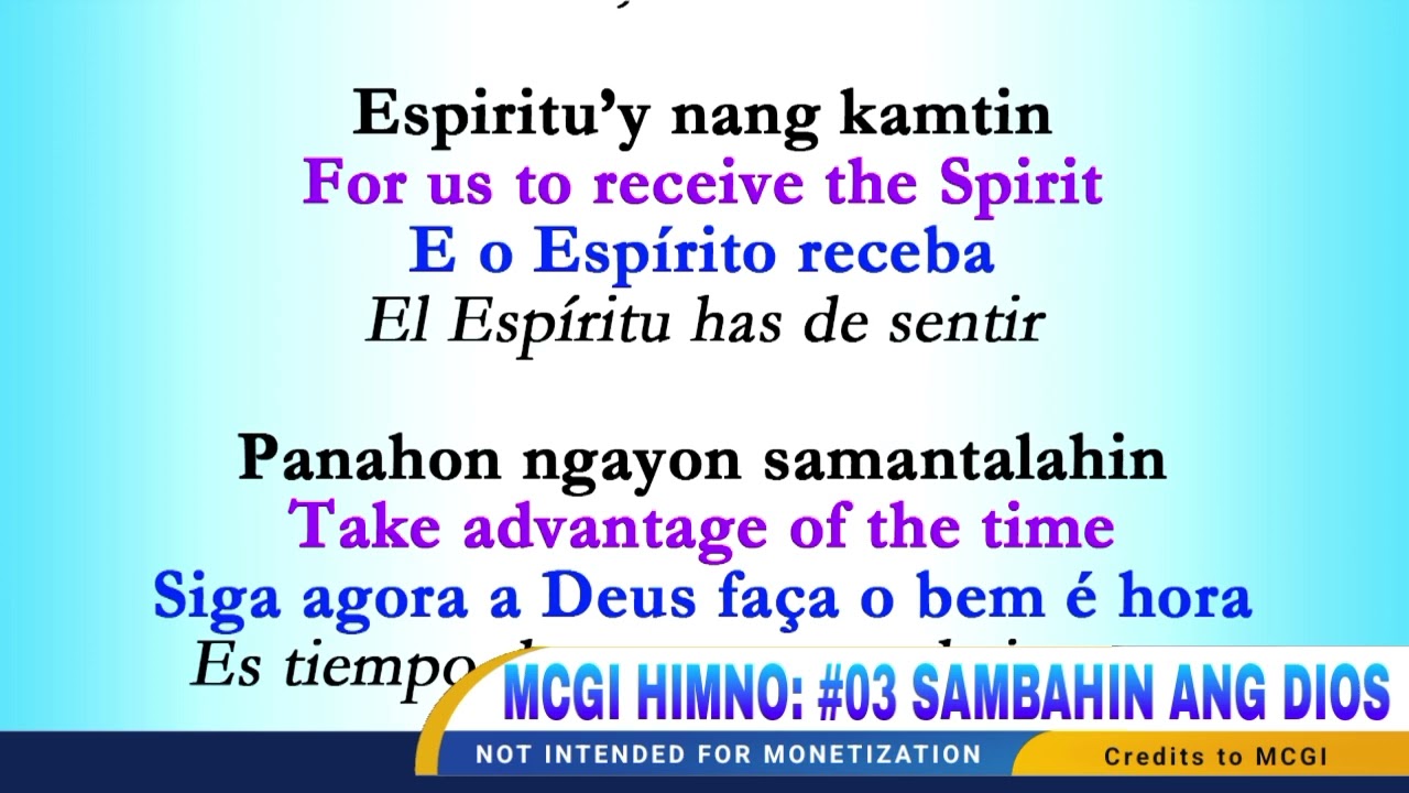 MCGI HIMNO: #03 SAMBAHIN ANG DIOS (MULTILANGUAGE)