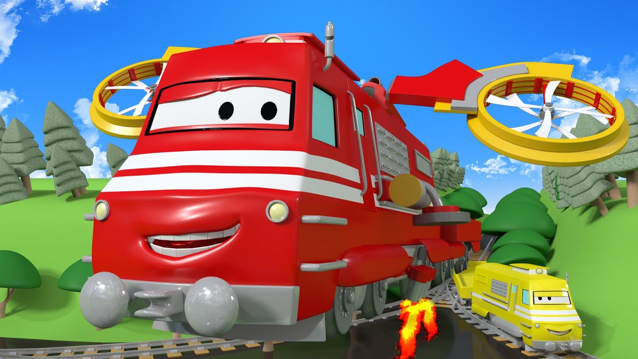 Troy o Trem - Troy, o trem helic&oacute;ptero, ajuda o Billy! - Cidade do Trem 🚄 Desenhos animados