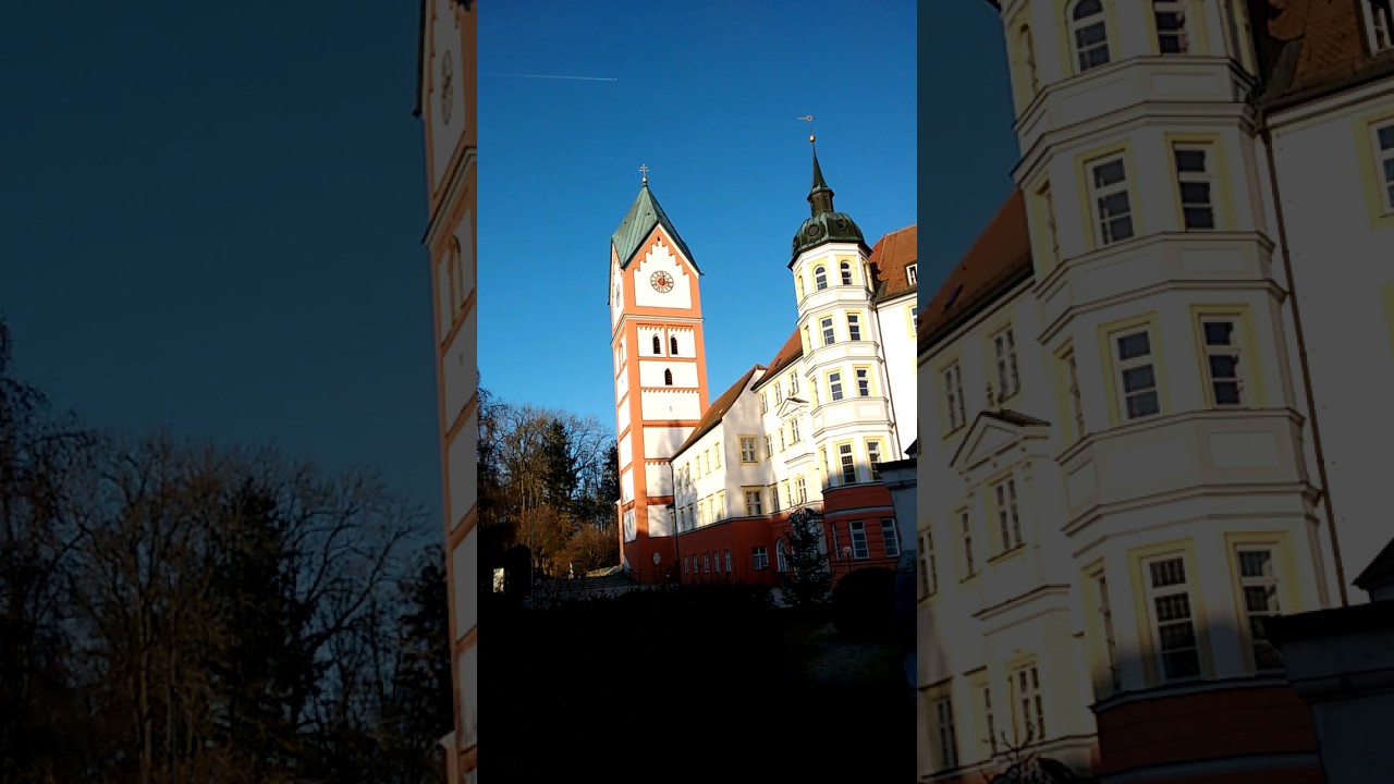 Scheyern Abteikirche und Basilika Mariä Himmelfahrt. Läuten zur Sterbestunde Jesu.