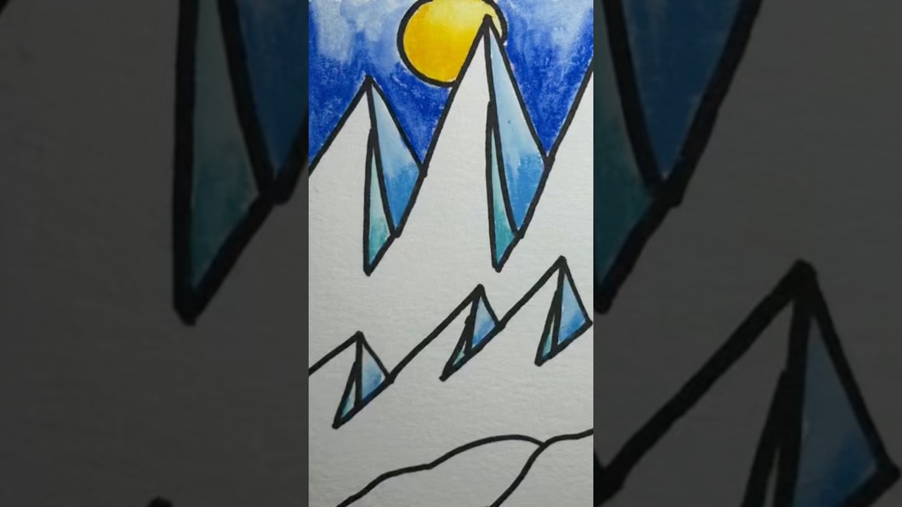 How to paint winter landscape 