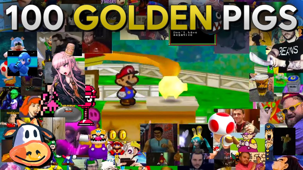 Paper Mario - 100 Golden Pigs Speedrun in 10:13:45 🐖 Happy New Year!