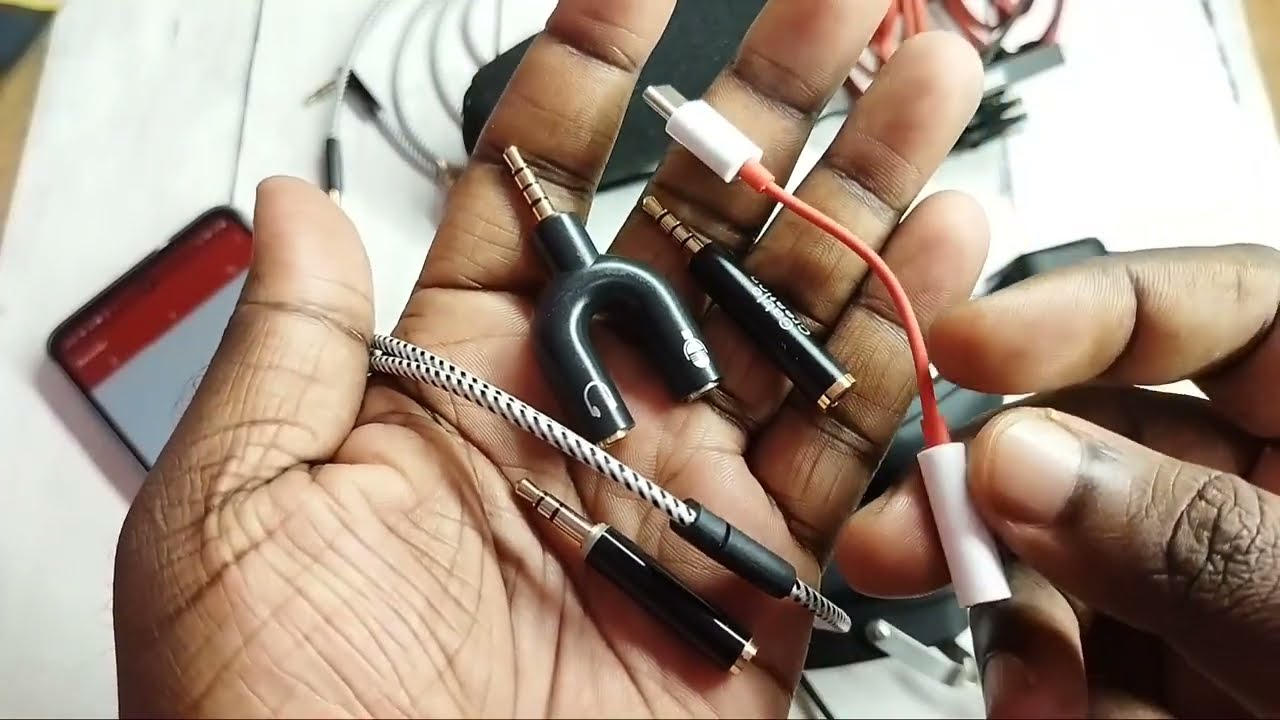 TRRS to TRS adaptor, Audio Y Splitter, TRS to TRRS Adapter Converter 3.5mm,Type C to 3.5 mm adapter