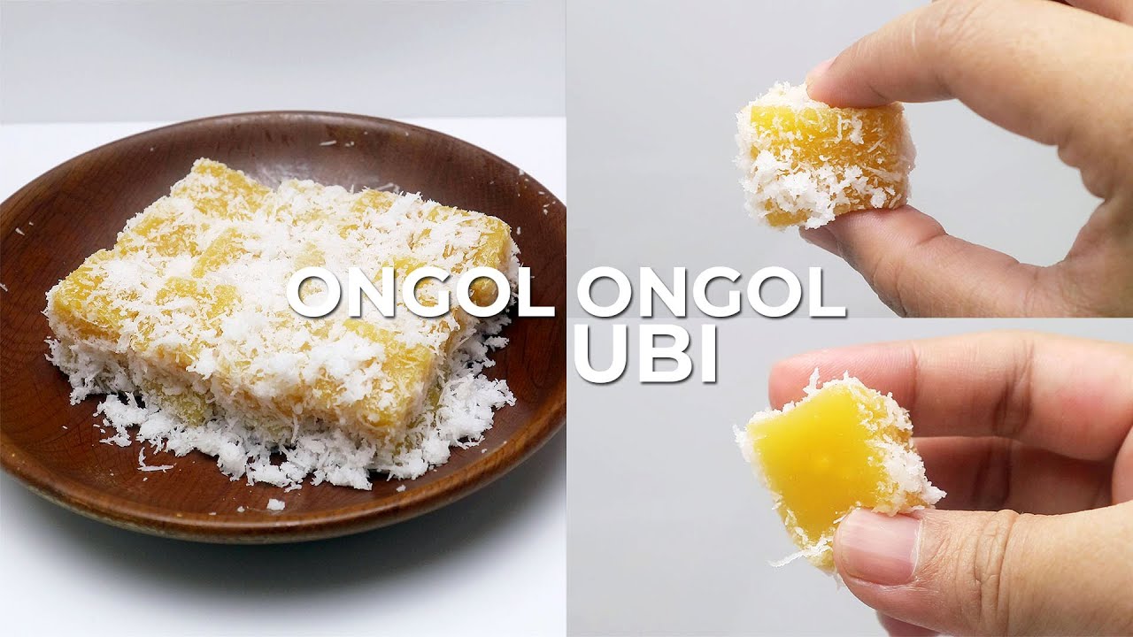 ONGOL ONGOL UBI CILEMBU // SWEET POTATO TAPIOCA CAKE WITH GRATED COCONUT