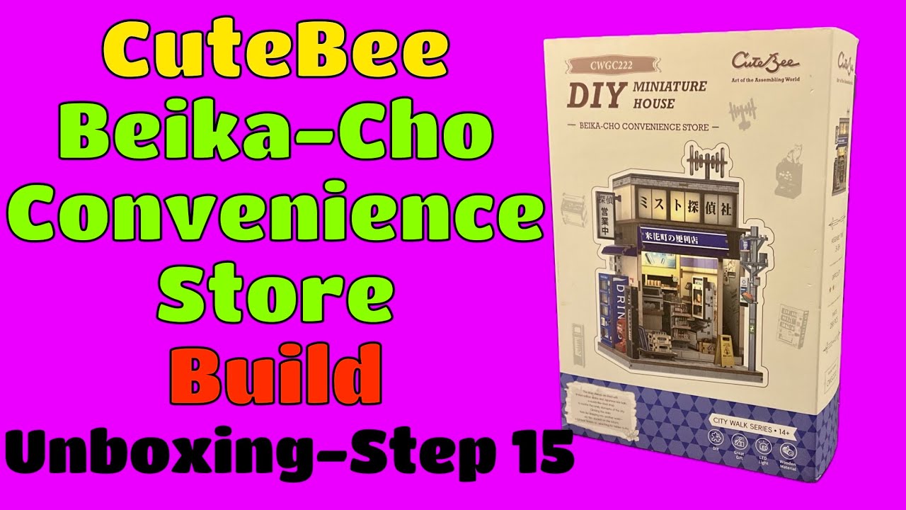 CuteBee Beika-Cho Convenience Store Build: Unboxing-Step 15