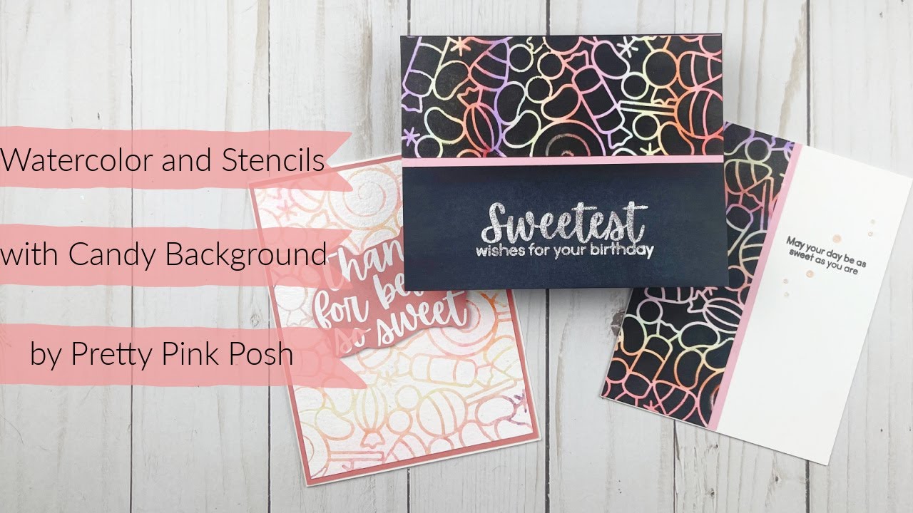 Watercolor and Stencils/Candy Background by Pretty Pink Posh