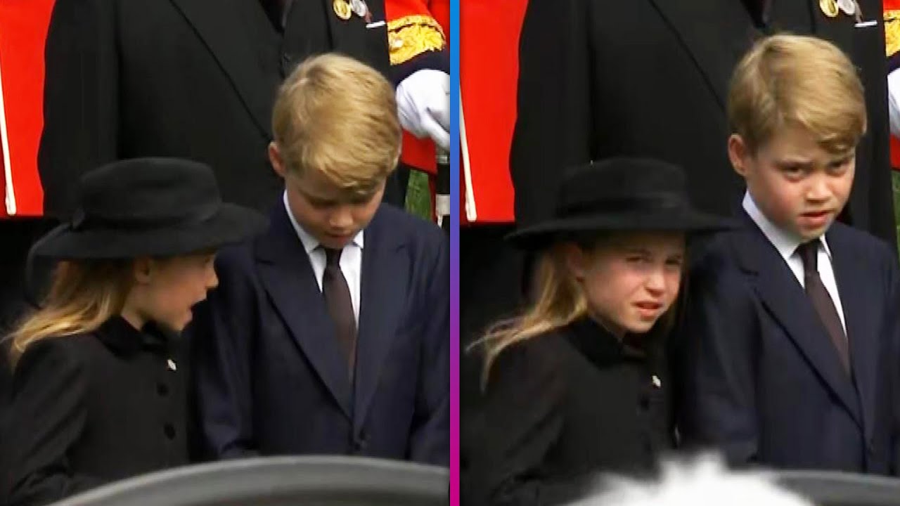 Princess Charlotte Reminds Prince George to Bow at Queen's Funeral