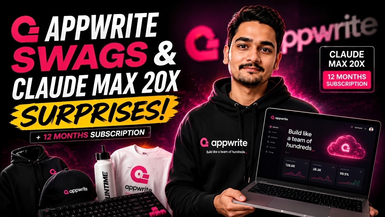 HUGE Appwrite Swags Giveaway || FREE Swags & Goodies + Claude Max || Appwrite Init Program 2026