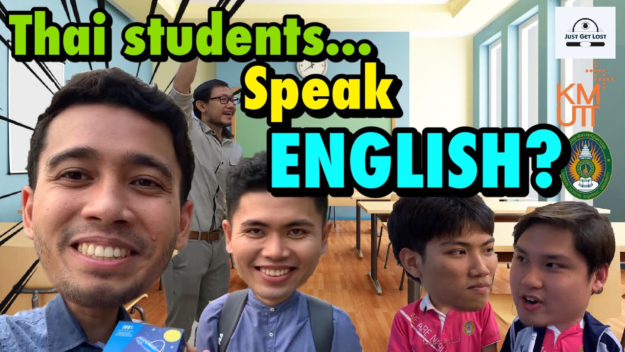 Thai students speak English? หลงไปฟังน้องๆนศ. พูดภาษาอังกฤษ? [Vlog] Click CC: Thai sub