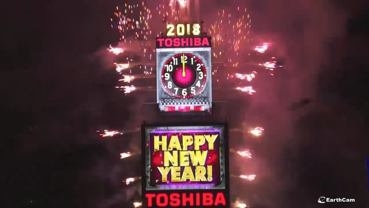 2018 Times Square New Year's Eve Ball Drop