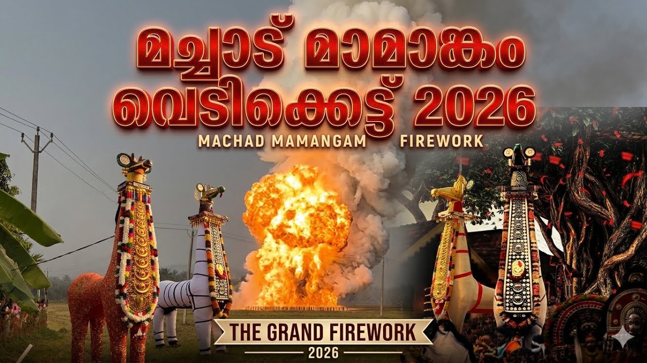 മച്ചാട് മമ്മാങ്കം പ്രധാന വെടിക്കെട്ട്‌ 2026 #firework #viralvideo #vedikketu #trendingvideo #macchad