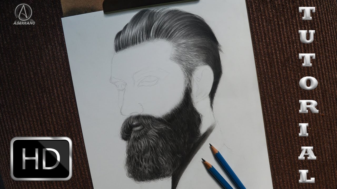 COMO DIBUJAR BARBA Y CABELLO A LÁPIZ PASO A PASO/ TUTORIAL