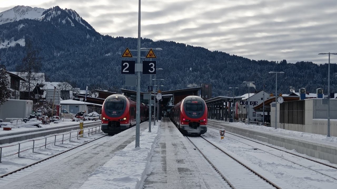 Zug Bewegungen in Oberstdorf Hbf