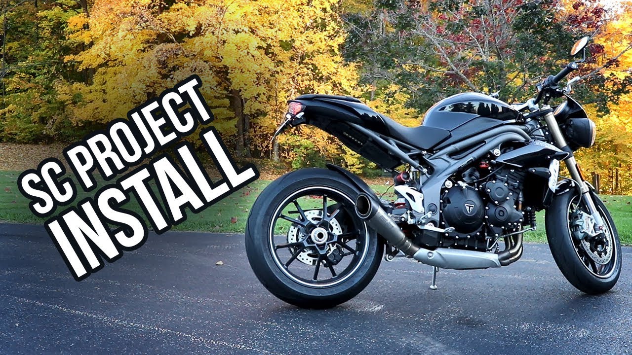 2017 Triumph Speed Triple S: S1 SC Project install and sound!