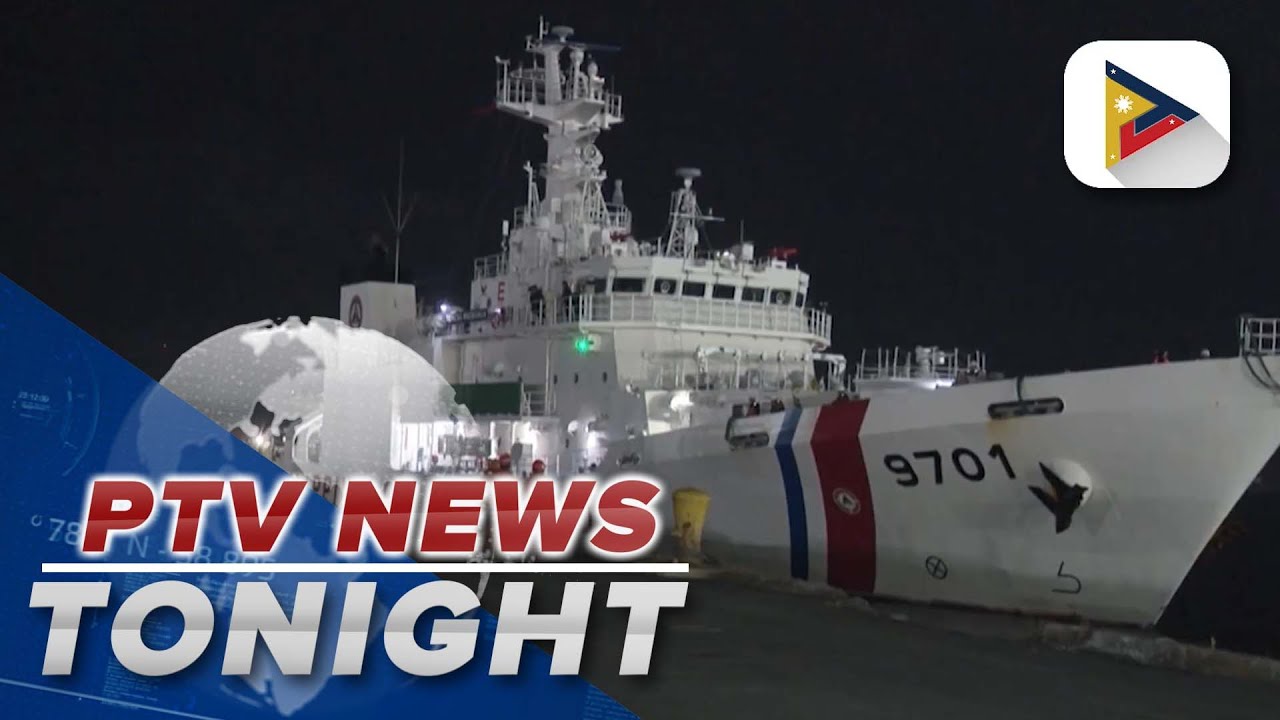 BRP Teresa Magbanua docked at port area of Manila carrying 15 crew members of M/V Devon Bay...