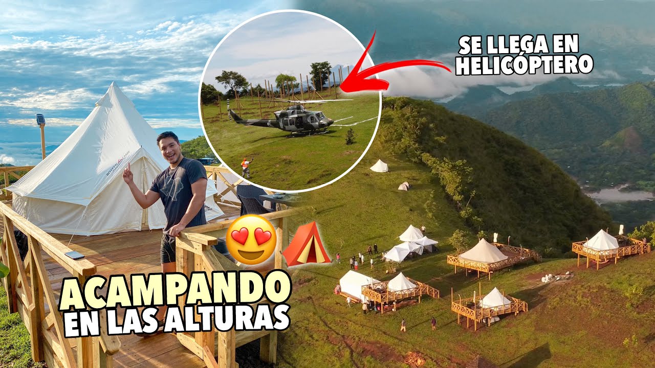 El mejor GLAMPING de EL SALVADOR ⛺️🇸🇻 *Se llega en HELICÓPTERO* 🚁