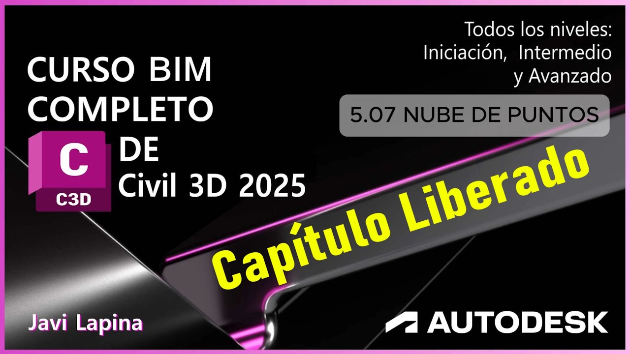 Superficie desde nube de puntos en Civil 3d