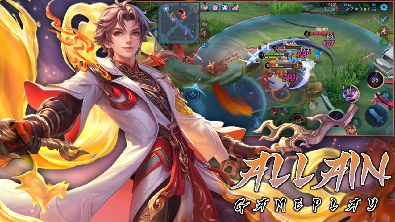 Gameplay Allain Figter With Easy Cc And Escape | Honor Of Kings