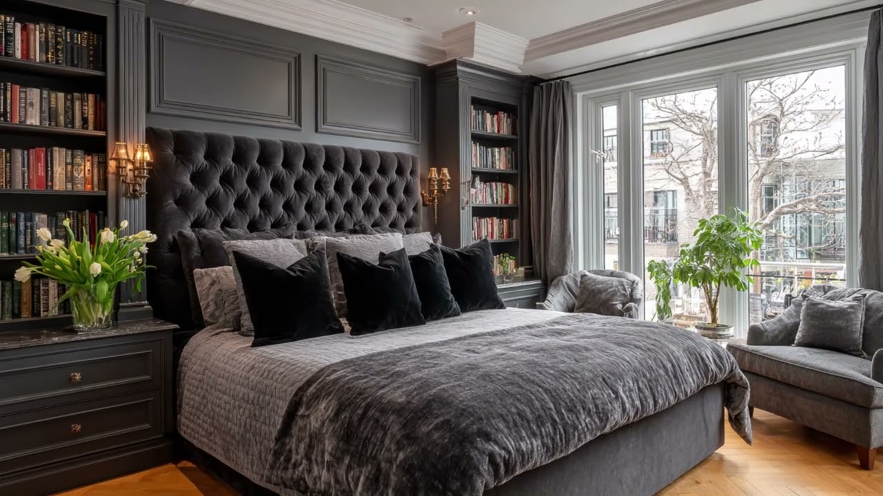 🖤 Dark Academia Meets Glam: Mastering Bold Black Home Accents