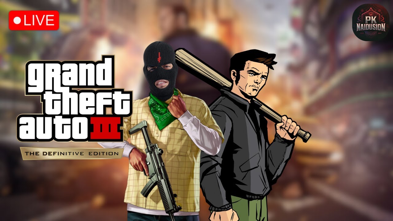 🔴GTA 3 Definitive Edition LIVE | PKNaidusion ke saath Liberty City ka Full Mafia Vibe