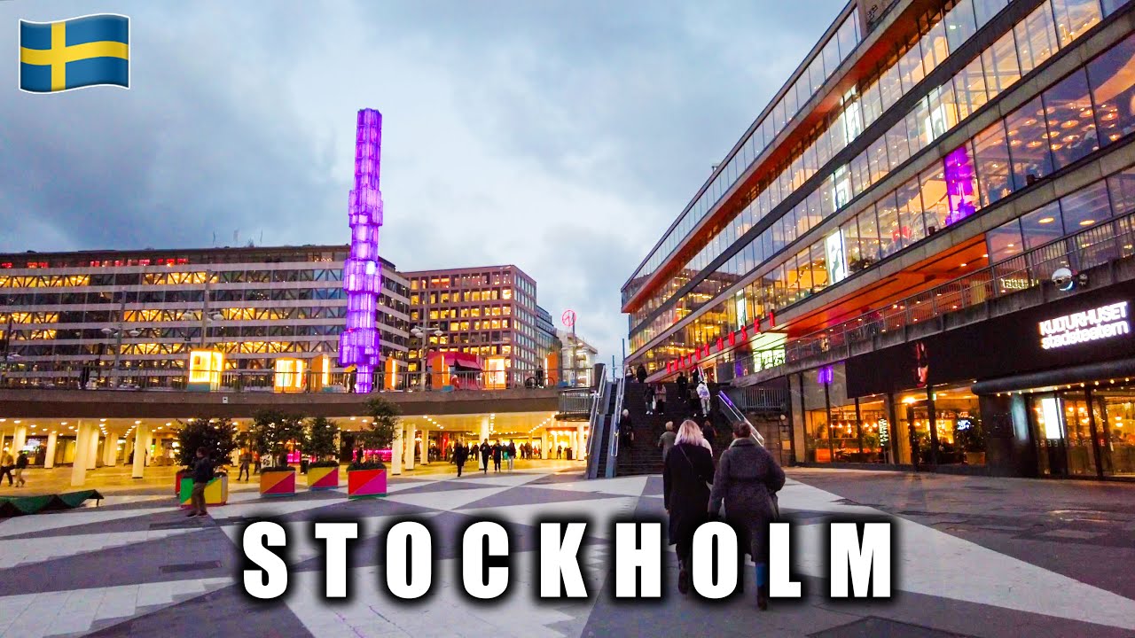 Autumn in Stockholm, Sweden - City Walk 4K 60FPS