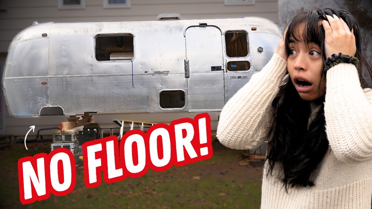 VINTAGE AIRSTREAM SHELL-OFF RESTORATION ON UNEVEN GROUND! (Ep.5)
