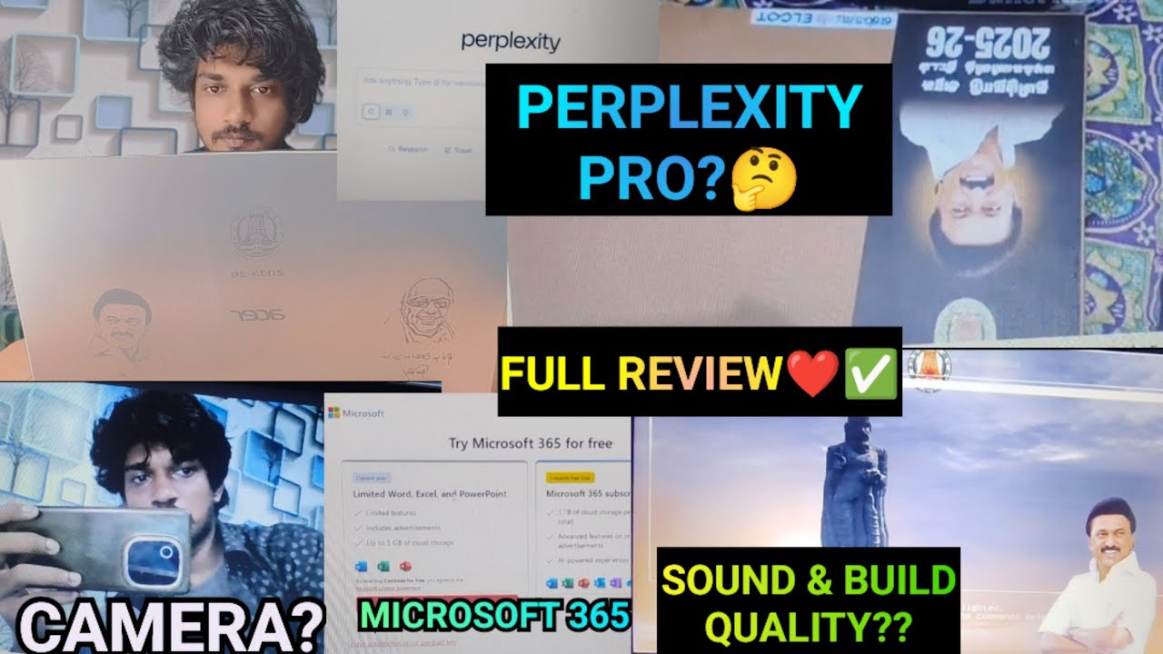 Tn Govt Free Laptop Full Review✅| Ulagam Ungal Kaiyil Laptop👌| Preplexity Pro| Microsoft 365| Laptop