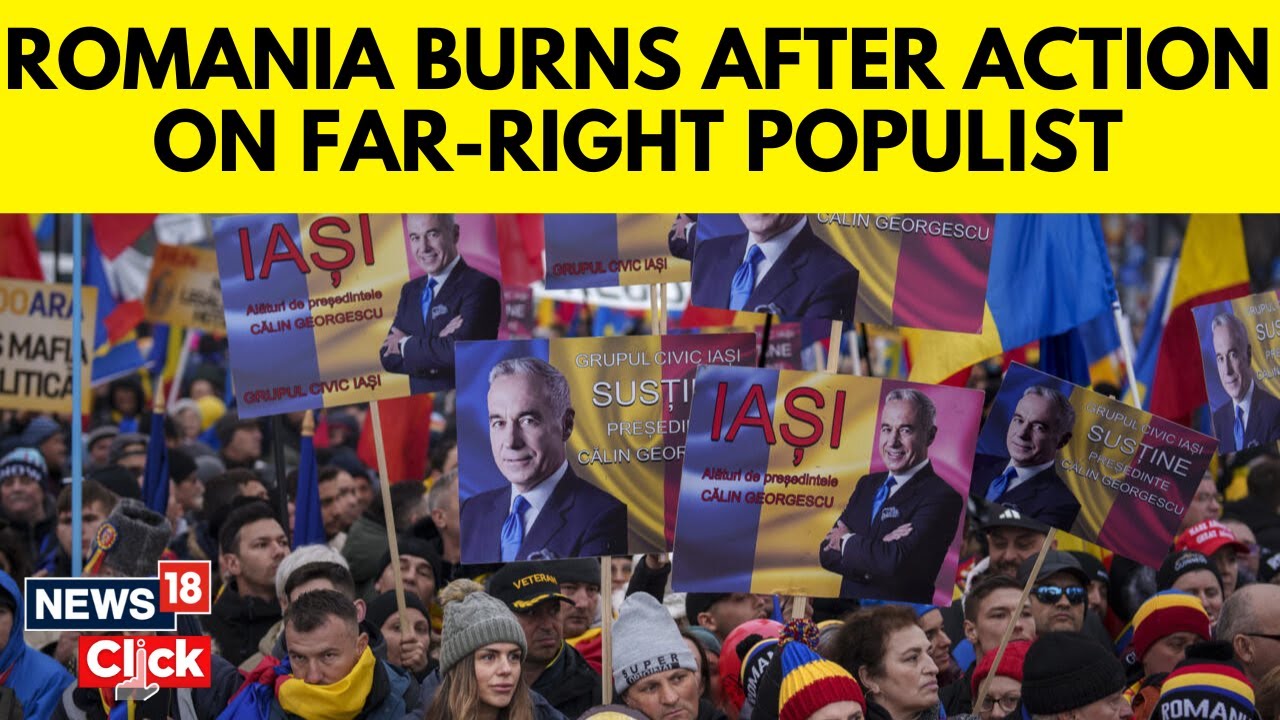 Chaos In Romania's Capital After Far-right Calin Georgescu Barred From Presidential Redo | N18G